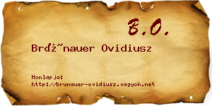 Brünauer Ovidiusz névjegykártya